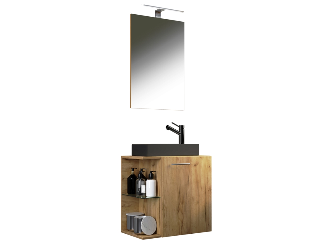 Mueble con espejo de 3 piezas Hausa para lavabo Vcm