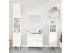 Juego de muebles de baño de 3 piezas de madera procesada blanca DKD HOME DECOR