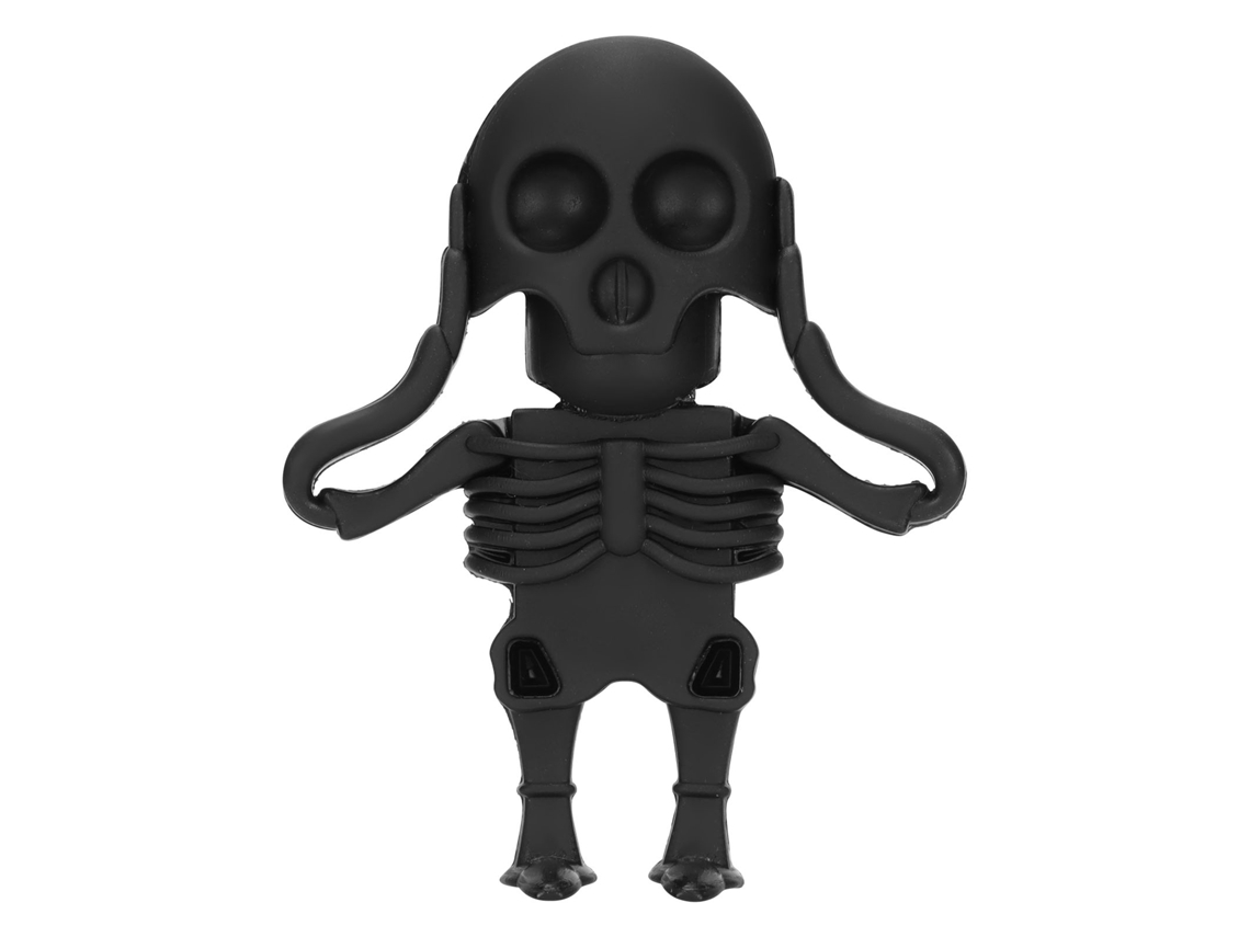 Memoria Usb 128gb Miniatura Calavera Divertida Cute Pendrive Flash Drive Regalo Negro