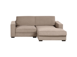 Sofá esquinero Beliani Kolding en tela color crema (228 x 152 x 83 cm)