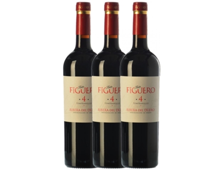 Vino FIGUERO Figuero 4 Meses Tempranillo Ribera Del Duero Joven (0.75 L - 3 unidades)