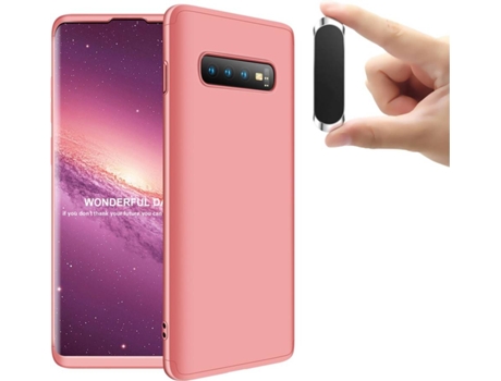 Carcasa y Soporte Samsung S10 Plus Slim armor 360º Rosa