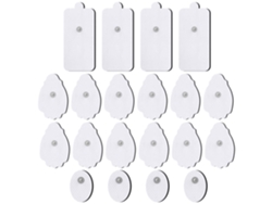 Electrodos adhesivos CHRUI de 3,5 mm, 20 unidades, tipo snap para TENS (blanco)
