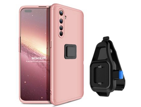 Funda Realme X50 Pro Slim Armor 360º con Soporte para la Cintura Rosa