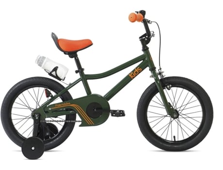 Fabricbike Kids Bicicleta con pedales para niño y ruedines entrenamiento desmontables frenos 12 16 pulg amazon green edad 3