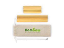 Pajitas de Bambú 22 y 13 Cm BAMBAW
