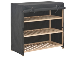 Zapatero Organizador con Cubierta 79X40X80 Cm Tela Gris