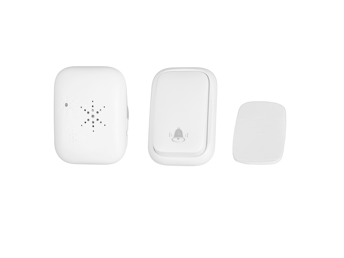 Timbre inalámbrico autónomo Primerox blanco para hogar, edificio, villa, enchufe USB de 100-230 V