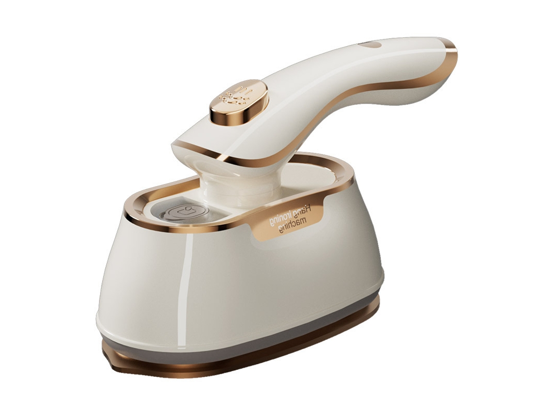 Plancha De Vapor De Cerámica Portátil, Mini Plancha Eléctrica Con Función De Vapor Continuo, Electrodoméstico De Planchado - Beige