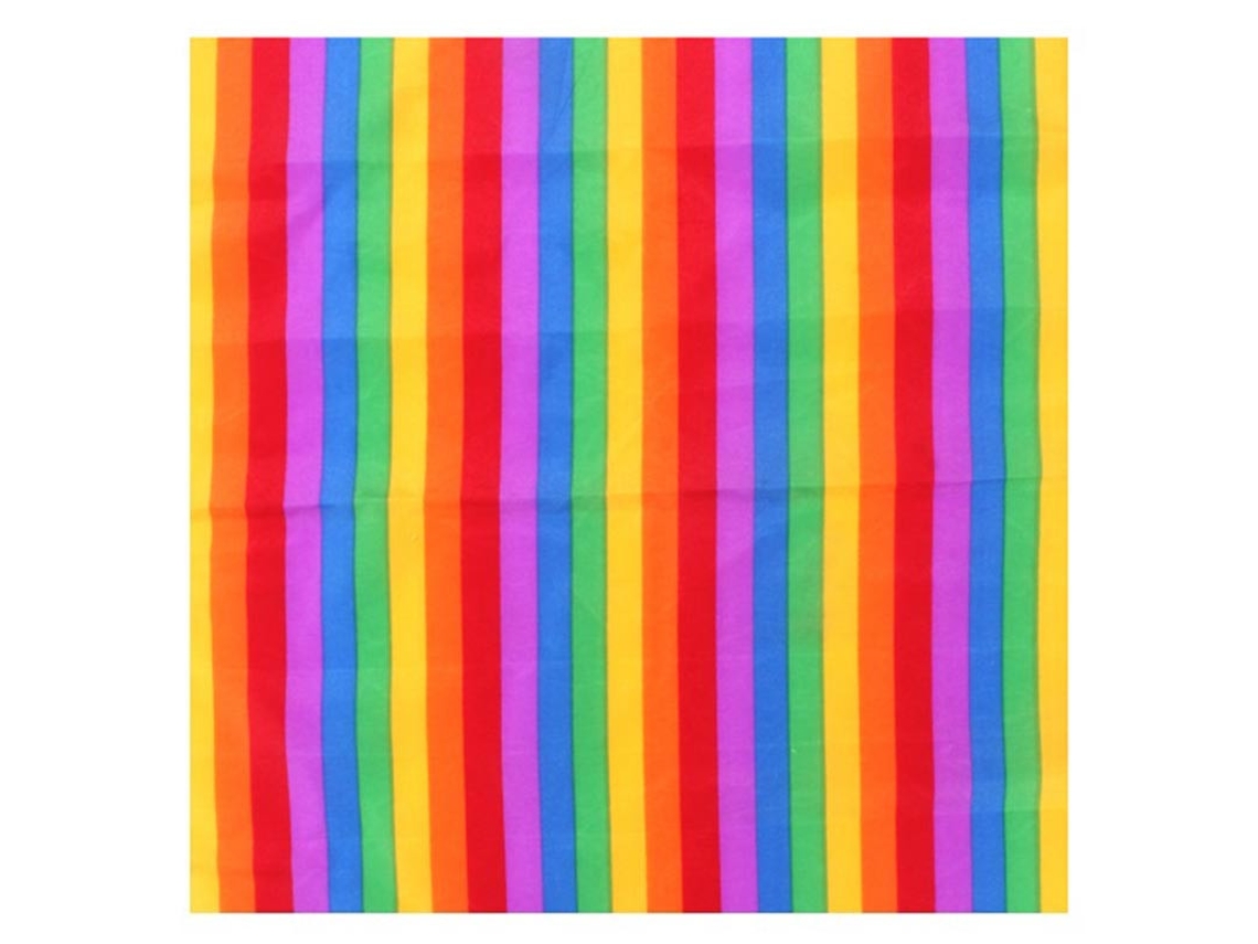 Bandana o Pañuelo Arcoíris franjas finas de 54x54 cm