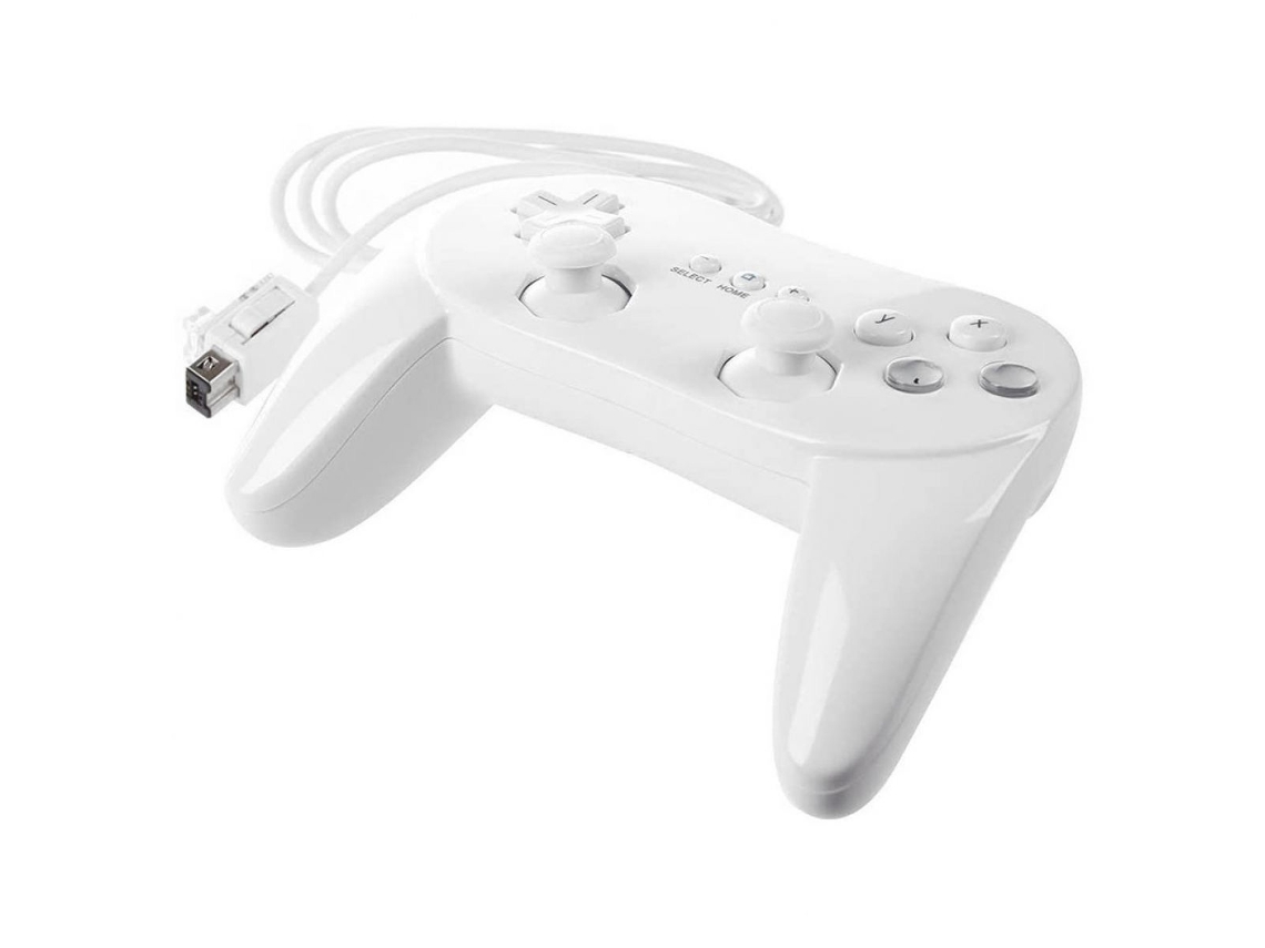 2 mandos clásicos para consola Nintendo Wii con cable para el mando de Wii