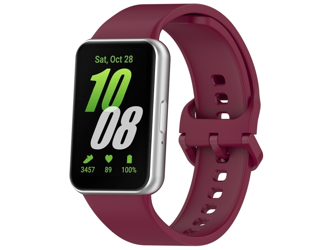Pulsera de silicona para Samsung Galaxy Fit 3 en color sólido con hebilla colorida CSYY