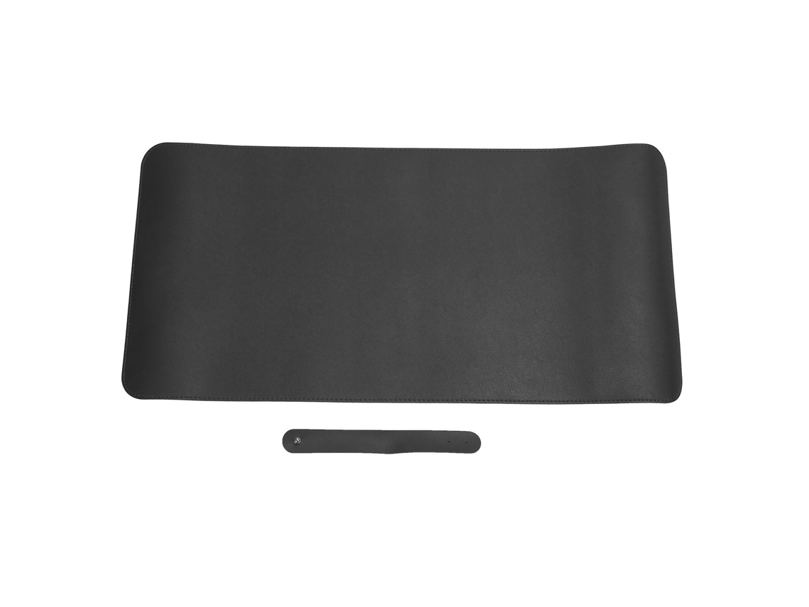 Tapete De Mesa Multifuncional Cork Pu À Prova De Água E Óleo Para Mouse Teclado Laptop 60x30cm Preto