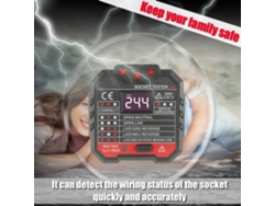 Detector De Enchufes Digital Kkm5 Kkmoon: Tester De Polaridad, Voltaje, Rcd Y Localizador De Interruptores Portátil