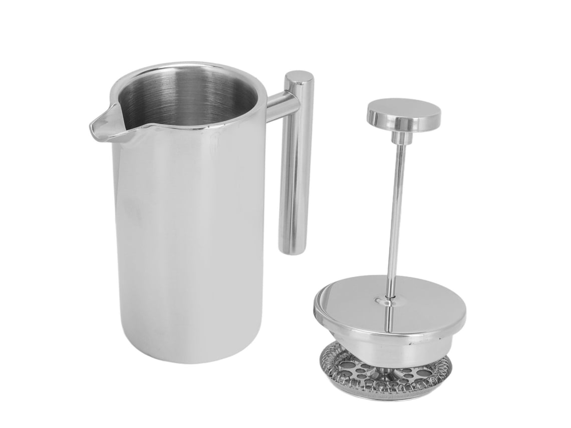 Cafetera De Émbolo Con Filtro, 350 Ml, Acero Inoxidable, Doble Pared, Con Filtro*