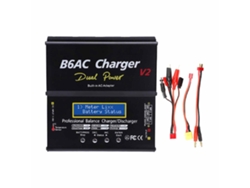 Carregador Descarregador Inteligente De Equilíbrio B6ac V2 80w 7a Alumínio Cabo Uk 220v Preto