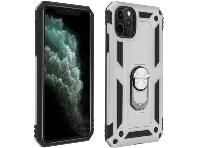 Funda iPhone 11 Pro Max AVIZAR Anillo Plateado