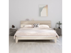 Mesas Cabeceira LOVELY HOME Mesinha Hamar 2 Pcs 40X35X44,5 Pinho Maciço Cinza-Claro