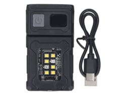 Linterna LED COB USB recargable con imán, alto brillo, cabezal giratorio y diseño portátil para reparaciones.