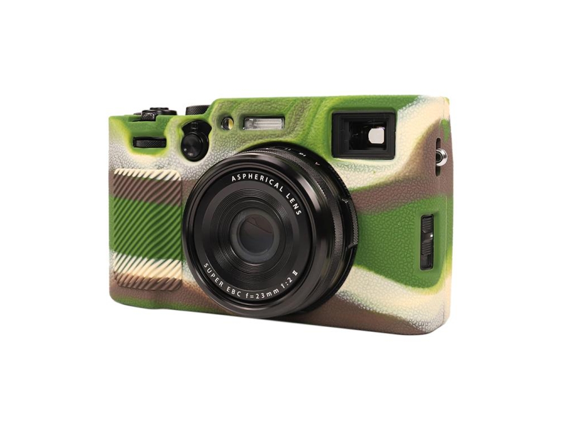Funda protectora de silicona suave con textura de lichi para Fujifilm X100vi Camuflaje