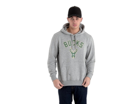 Sudadera con Capucha de Hombre NEW ERA Milwaukee Bucks Nba Gris (M)
