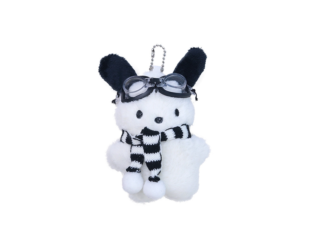 Muñeco de perro piloto Pacha, bolso de peluche Young Heart, llavero de muñeco