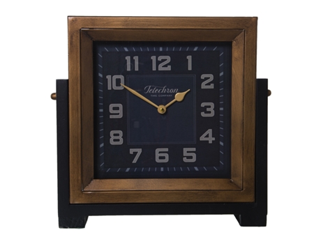 Reloj Sobremesa Metal Marrón/Negro, Pila: 1Xaa No Incluida