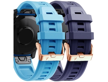 Correa Silicona Cierre Metálico para Garmin Fenix 5S Azul y Morado Pack 2X VEANXIN