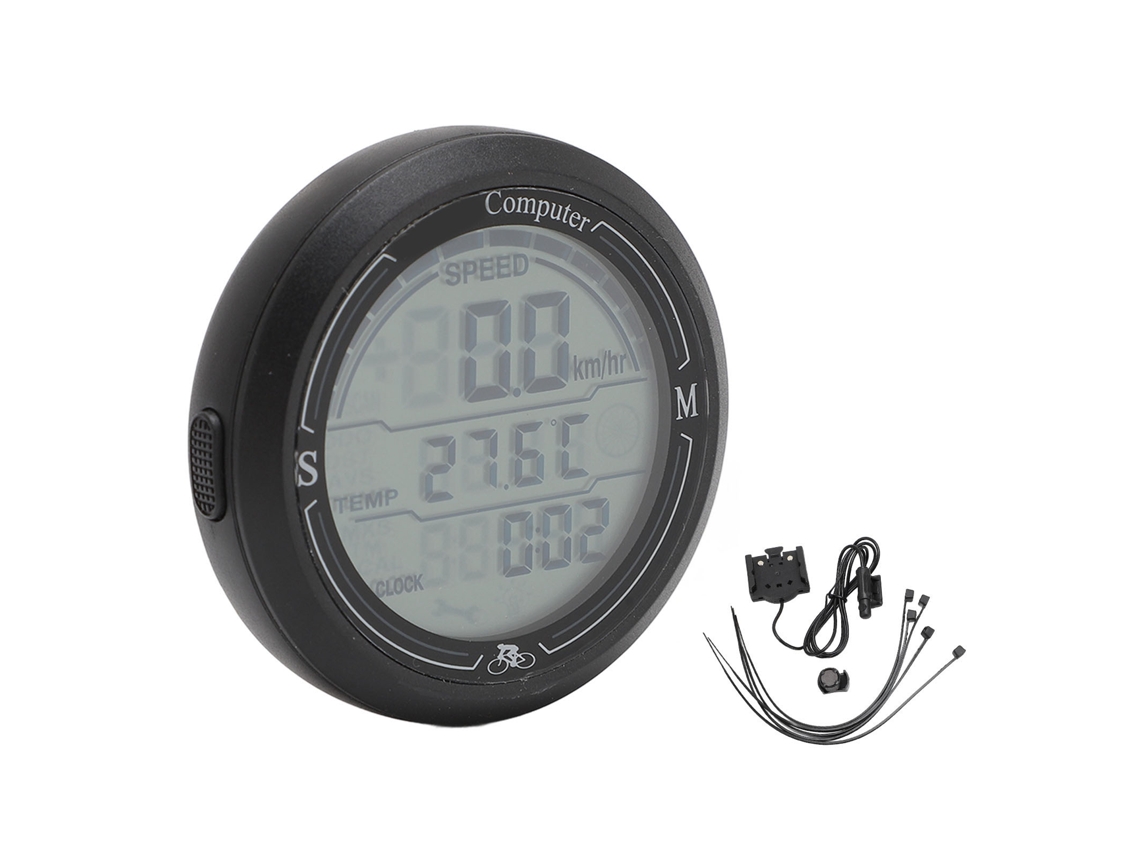 Velocímetro/odómetro Electrónico Multifuncional Para Bicicleta Con Pantalla De Temperatura Y Hora.