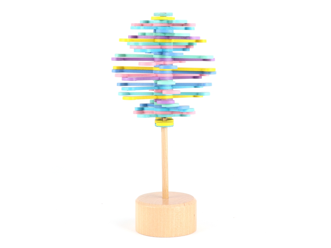Varita Antiestrés De Madera, Diseño De Macarons Secuenciales, Ideal Para La Decoración Infantil.
