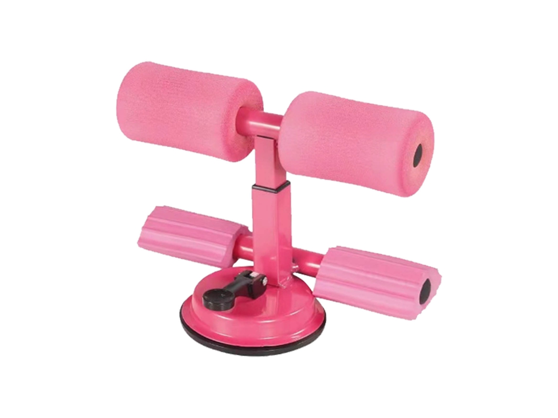 Barra De Abdominais De Metal Com Vácuo Duplo Portátil Para Exercícios Abdominais Treinamento Corporal Rosa