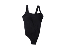 Traje De Baño De Una Pieza Con Control Abdominal, Escote En V, Tirantes Finos, Secado Rápido, Cómodo, Negro, Talla M.