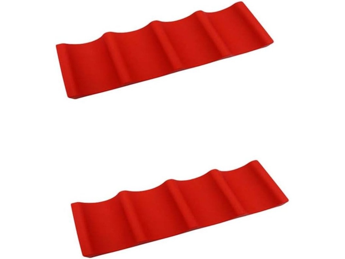 Soporte apilable de silicona para botellas y latas Rebe, organizador de cocina para refrigerador, rojo, 29,7 x 10 x 2,3 cm