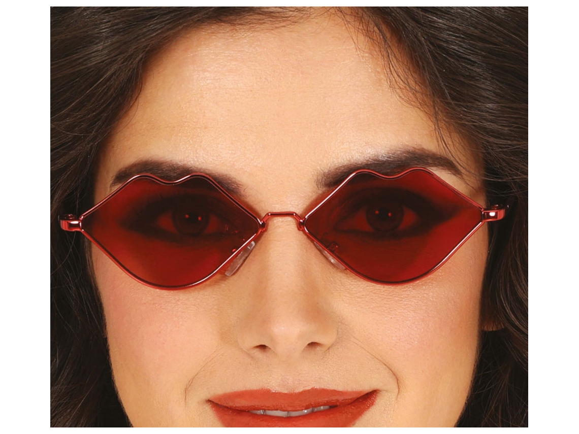 Gafas Metálicas Labios rojos adulto