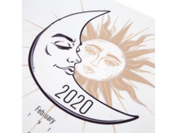Calendario De Pared Textil De 50x70 Cm, Estilo Sencillo, Con Diseño De Cara De Luna, Decoración Para El Hogar 2020