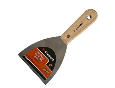 Espatula acero cromada 100 mm m/ madera