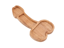 Bandeja de servir de madera compuesta con forma de trompeta para aperitivos