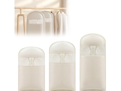 Fundas para ropa, bolsa de compresión a prueba de polvo, ahorra espacio, color beige Gertiz