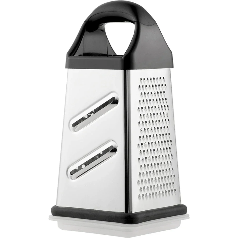 Rallador de acero inoxidable, multifuncional, ideal para cortar verduras. Accesorio de cocina. MDUG (negro).