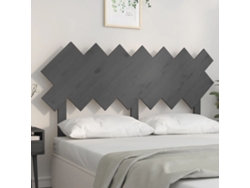 Cabecero De Cama Madera Maciza De Pino Gris 151,5x3x81 Cm