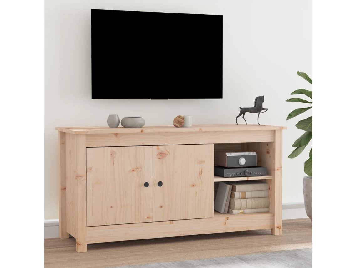 Mueble de Armario Tv 103X36,5X52 Cm Madera de Pino Maciza