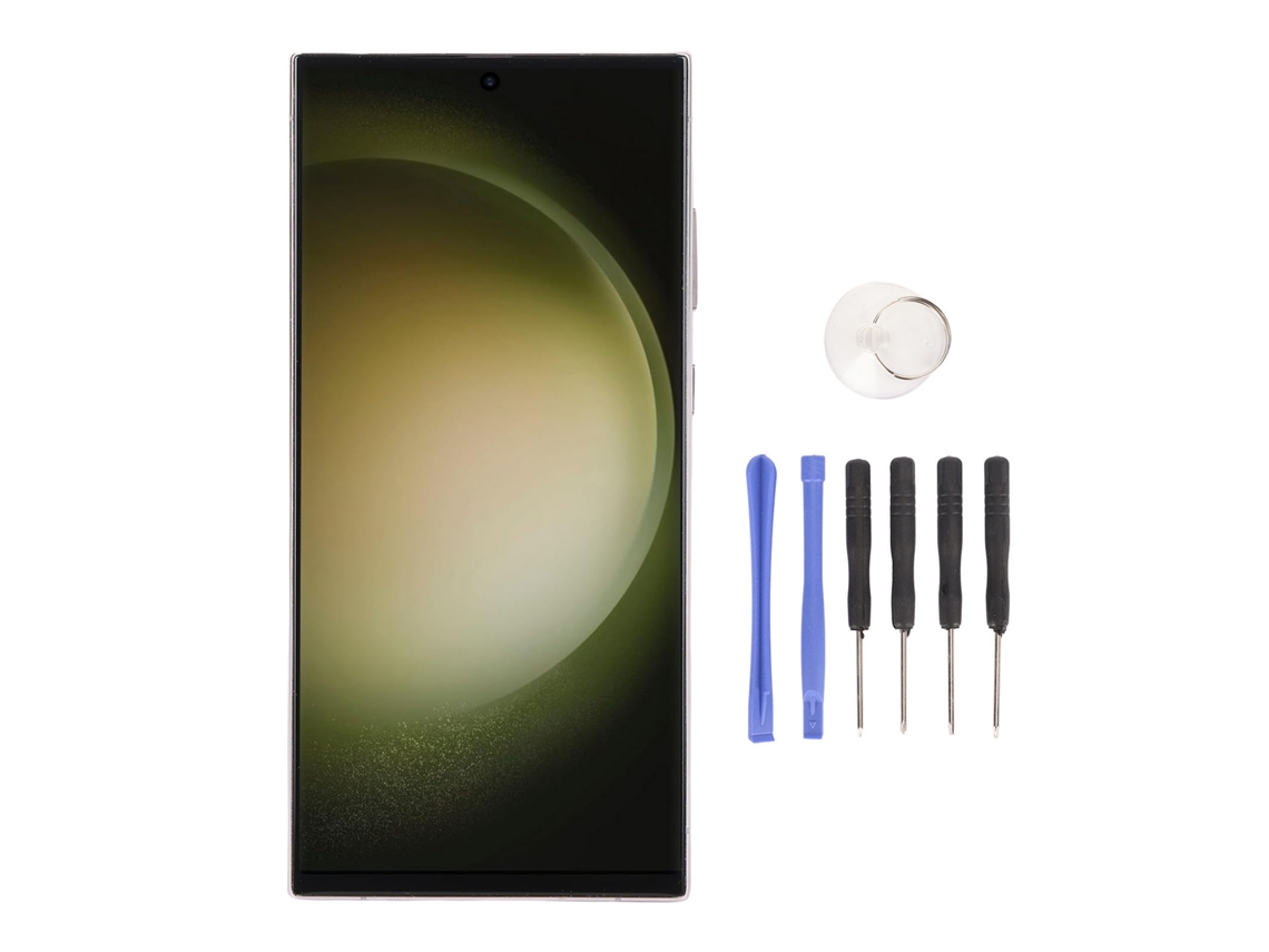Samsung Galaxy S23 Ultra Ensamblaje De Pantalla Lcd Con Digitador Táctil De Reemplazo Con Herramientas De Marco Morado