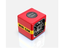 Mini cámara espía, cámara de seguridad Full HD 1080P, pequeña cámara portátil para el hogar con visión nocturna y detección de movimiento, roja Bestvite