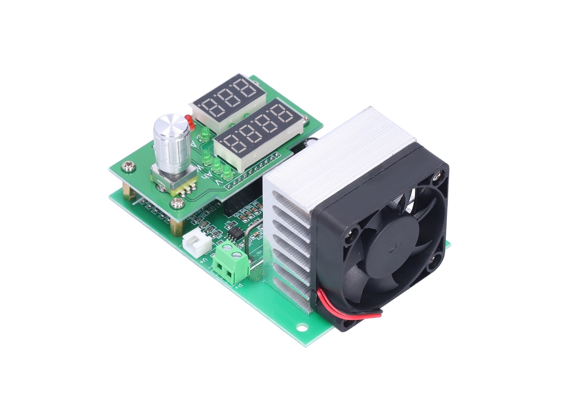 Módulo De Carga Eléctrica Digital Lcd 60w 30v 9.99a Con Cooler Para Prueba Y Descarga De Baterías