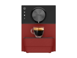 Cafetera compacta superautomática Cremmaet Cube roja. 1350 W, sistema de prensado Cecotec.