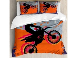 Rebe-sábanas De Moto Trail 3d Con Funda De Edredón Y Funda De Almohada Talla Twin 100% Poliéster