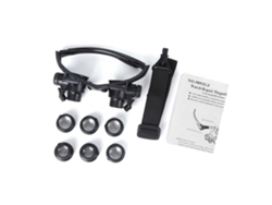 Lupa con luz LED para reparaciones, herramienta con aumento de 10/15/20/25x, ajustable y fácil de usar.