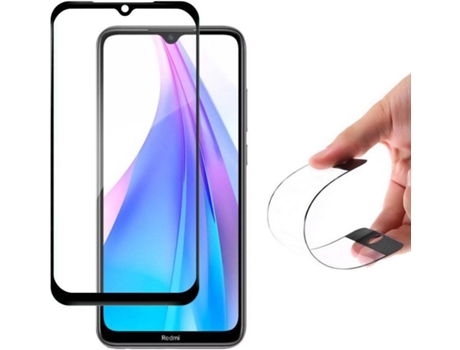 Protector Cristal Templado Xiaomi Redmi Note 8T Lmobile Full Cover Glue Negro