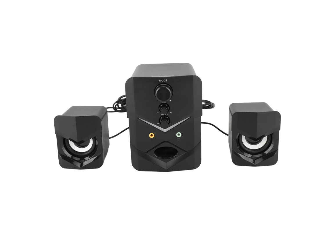 Altavoces Con Cable Para Ordenador, Portátil Y De Sobremesa Con Subwoofer Y Bluetooth - Negro