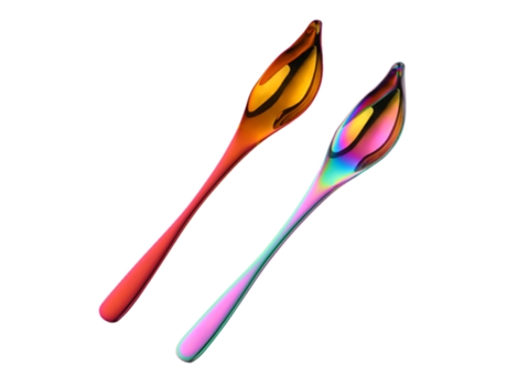 Juego De 2 Cucharas Para Sazonar De Acero Inoxidable - Magic Color Magic Red JEIIBRZUI